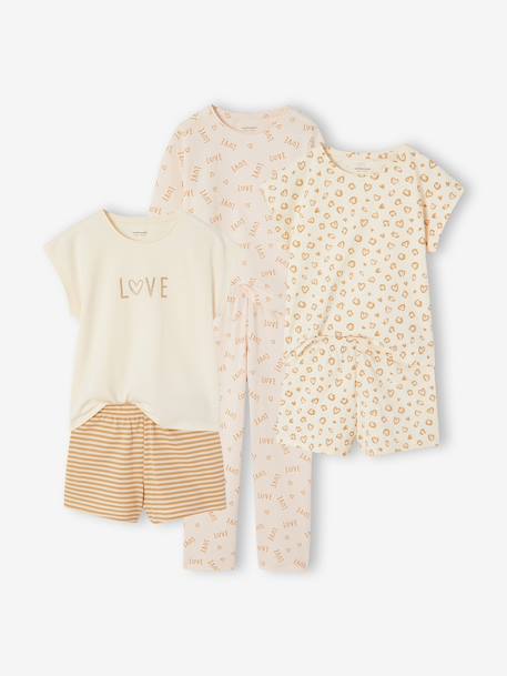 Lot de 3 pyjamas léopard écru 1 - vertbaudet enfant 