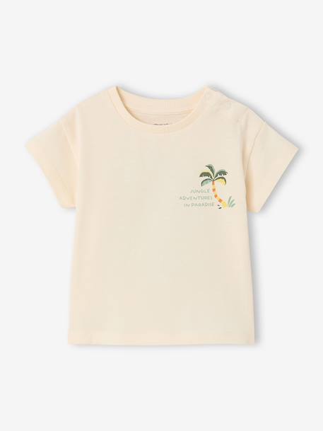 T-shirt manches courtes bébé garçon écru 1 - vertbaudet enfant 