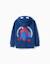 Sweat zippé en coton à capuche et imprimé spider-man Bleu foncé 2 - vertbaudet enfant 