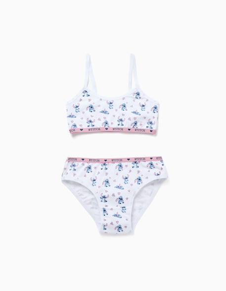 Ensemble top + culottes à motif stitch Blanc 1 - vertbaudet enfant 