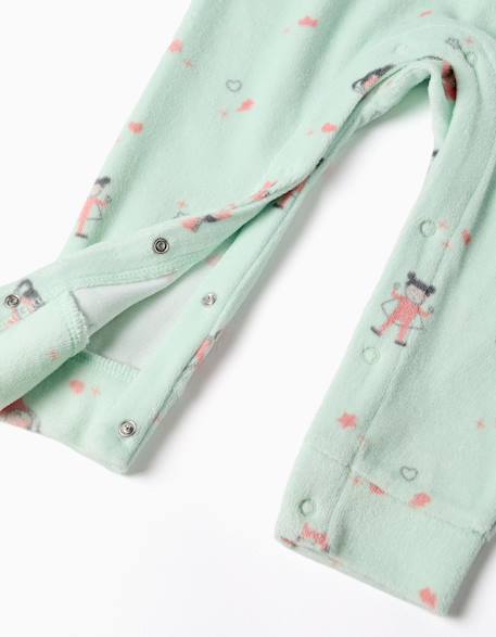 Combinaison en velours à motif super-héros Vert clair 4 - vertbaudet enfant 