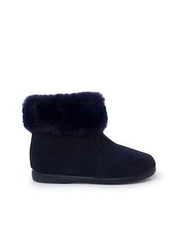 Chaussures-Chaussures bébé 17-26-Bottes fille col fourrure semelle fine