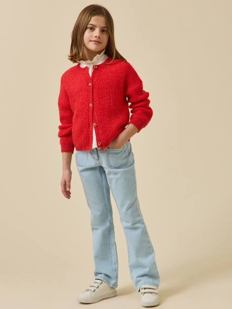 Cardigan fille avec laine et mohair Nude+Tangerine 11 - vertbaudet enfant 