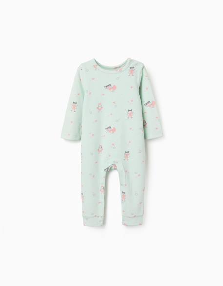 Combinaison en velours à motif super-héros Vert clair 1 - vertbaudet enfant 