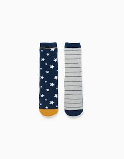 2 chaussettes antidérapantes à motifs  - vertbaudet enfant
