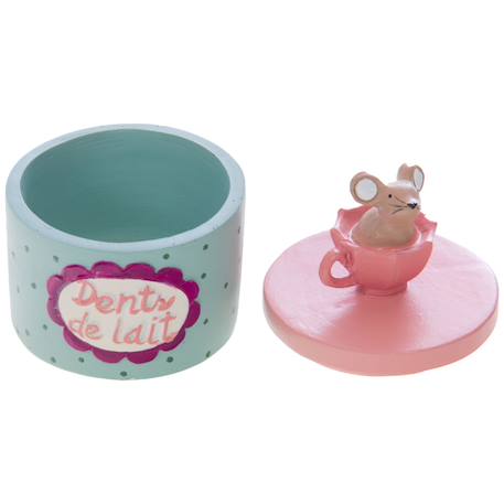 Boîte à dents de lait décorative avec petite souris Rose, bleu, blanc 2 - vertbaudet enfant 