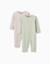 2 combinaisons en coton côtelées/unies Multicolore 1 - vertbaudet enfant 