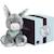 Peluche régliss assise avec foulard brodé – dès la naissance Gris, blanc, bleu 1 - vertbaudet enfant 