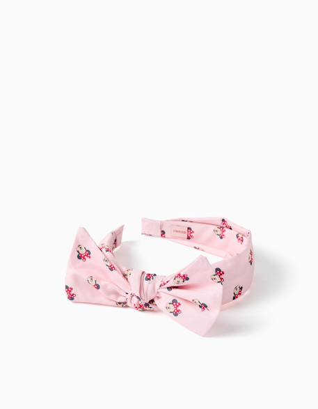 Serre-tête avec motif minnie et nœud Rose clair 2 - vertbaudet enfant 