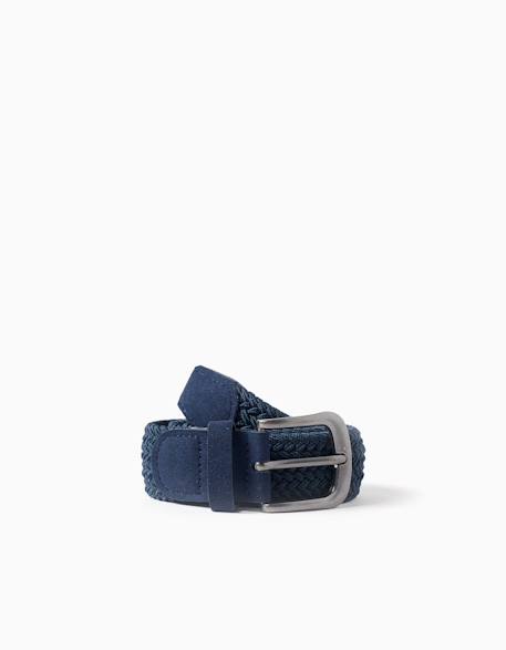 Ceinture tressée avec détails en suédine Bleu 1 - vertbaudet enfant 