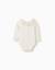 Babygrow à manches longues avec col en dentelle Blanc 1 - vertbaudet enfant 