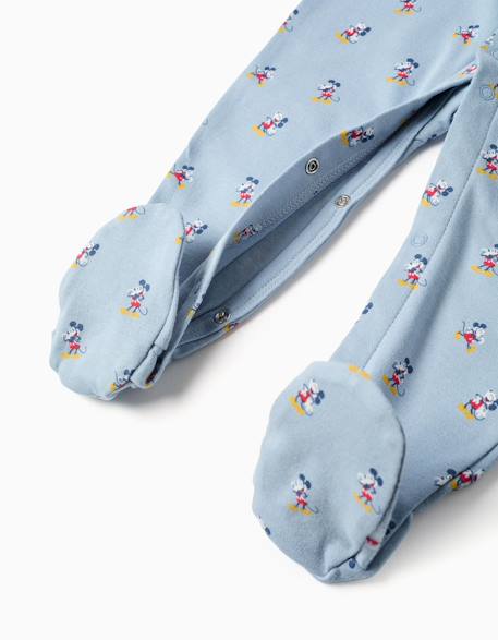 Combinaison en coton avec motif mickey Bleu clair 4 - vertbaudet enfant 