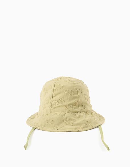 Bébé-Accessoires-Bob en coton avec broderie anglaise