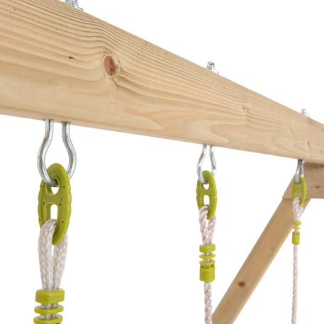 Aire de jeux toboggan et mur escalade gessette bois h210cm Marron - vert kaki 3 - vertbaudet enfant 