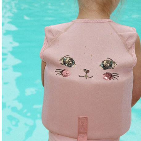 Gilet de natation kitty powder pink (1-2 ans) Rose, noir 6 - vertbaudet enfant 