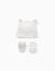 Bonnet + gants en coton à rayures Multicolore 1 - vertbaudet enfant 