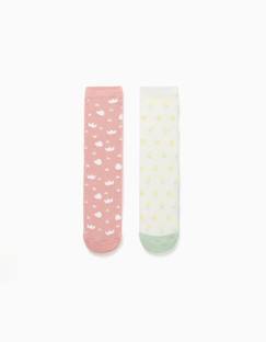 2 paires de chaussettes antidérapantes à motif  - vertbaudet enfant