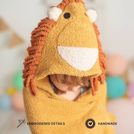 Serviette cape lion en tissu éponge doux Orange 4 - vertbaudet enfant 