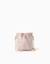 Sac seau en tweed Rose clair 1 - vertbaudet enfant 