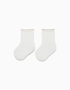 -Chaussettes avec jacquard et lurex