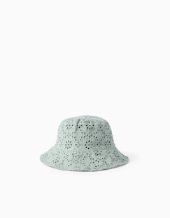 Bob en coton avec broderie anglaise  - vertbaudet enfant