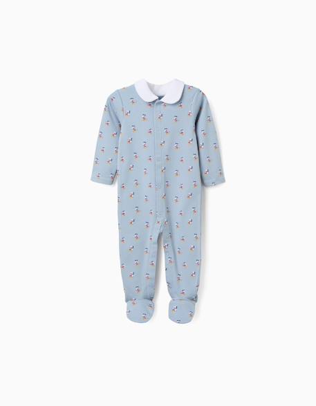 Combinaison en coton avec motif mickey Bleu clair 1 - vertbaudet enfant 