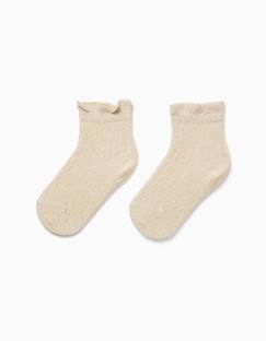 Chaussettes côtelées avec lurex et volants  - vertbaudet enfant