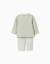 Pyjama long en coton matelassé Vert clair 2 - vertbaudet enfant 