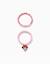 Lot de 2 bracelets avec perles et minnie Rose clair 1 - vertbaudet enfant 