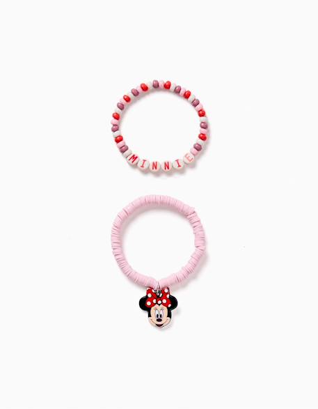Fille-Accessoires-Lot de 2 bracelets avec perles et minnie