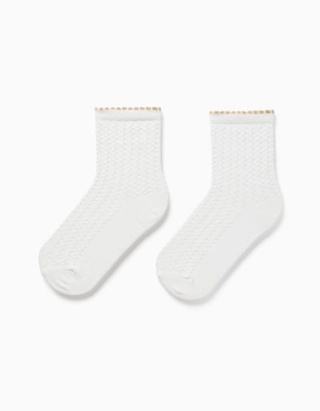 Fille-Chaussettes avec jacquard et lurex