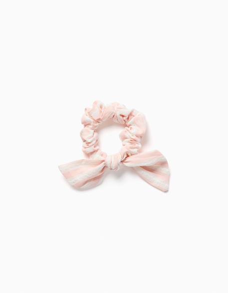 Bébé-Accessoires-Accessoires cheveux-Chouchou avec nœud rayé