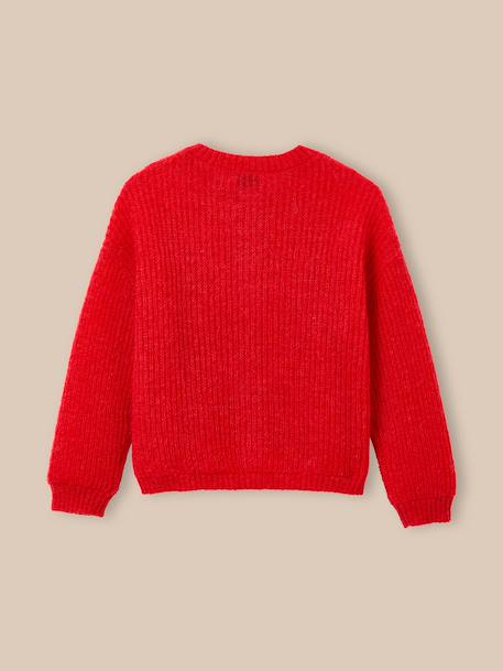 Cardigan fille avec laine et mohair Nude+Tangerine 8 - vertbaudet enfant 