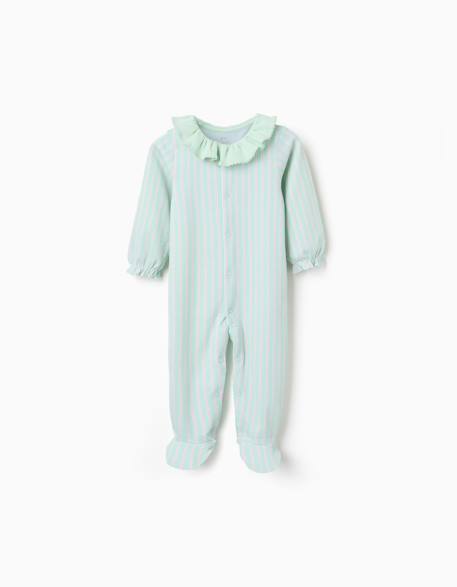 Bébé-Grenouillère en coton rayée
