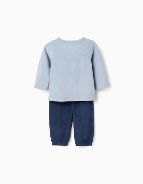 Pyjama en velours qui brille dans le noir Bleu clair 2 - vertbaudet enfant 