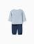 Pyjama en velours qui brille dans le noir Bleu clair 2 - vertbaudet enfant 