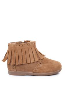 Chaussures-Bottes fille franges broguing fermeture éclair