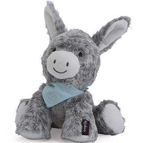 Peluche régliss assise avec foulard brodé – dès la naissance Gris, blanc, bleu 3 - vertbaudet enfant 