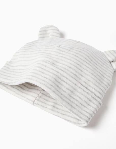 Bonnet + gants en coton à rayures Multicolore 2 - vertbaudet enfant 