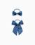 Lot de 2 élastiques avec nœuds en coton Bleu+Rose 1 - vertbaudet enfant 