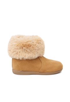 Chaussures-Bottes fille col fourrure semelle fine
