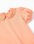 T-shirt en coton avec fleurs brodées Orange clair 3 - vertbaudet enfant 