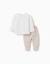 Pyjama long en coton matelassé Blanc 1 - vertbaudet enfant 