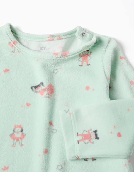 Combinaison en velours à motif super-héros Vert clair 3 - vertbaudet enfant 