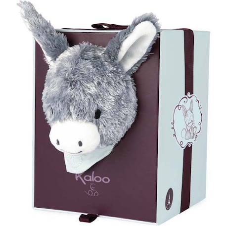 Peluche régliss assise avec foulard brodé – dès la naissance Gris, blanc, bleu 5 - vertbaudet enfant 