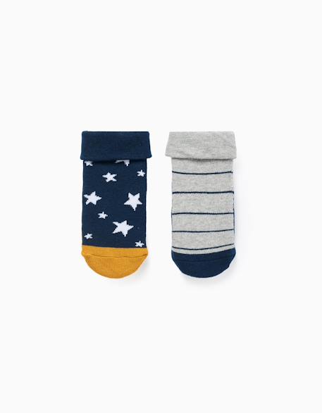 Bébé-2 chaussettes antidérapantes à motifs