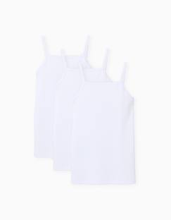 Lot de 3 tops à bretelles en coton  - vertbaudet enfant