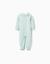 Grenouillère en coton rayée Vert clair 2 - vertbaudet enfant 