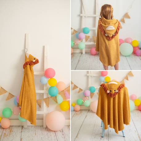 Serviette cape lion en tissu éponge doux Orange 3 - vertbaudet enfant 