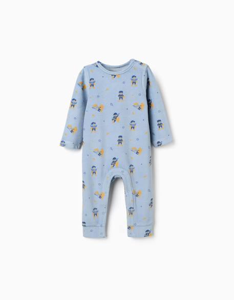 Combinaison en velours à motif super-héros Bleu clair 1 - vertbaudet enfant 